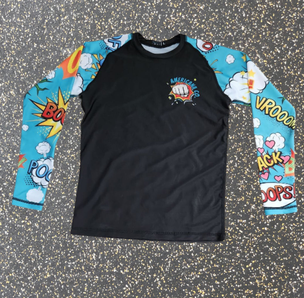 Turquoise Comic | Rashguard
